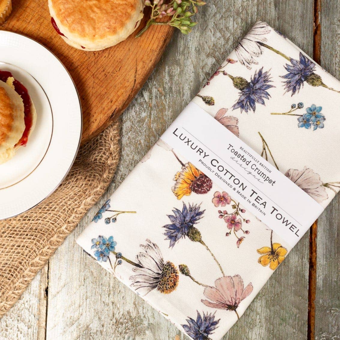 Toasted Crumpet England - The Regency Gardens (Pure) Tea Towel