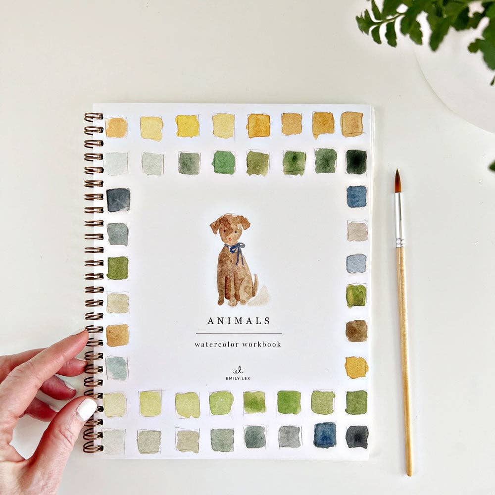 Animals watercolor workbook