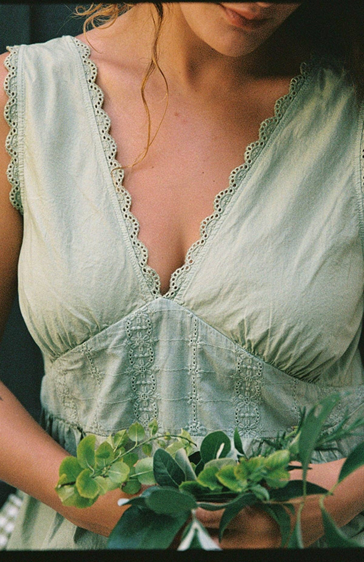 LA Relaxed - Organic Makinna Poplin Dress: Mint