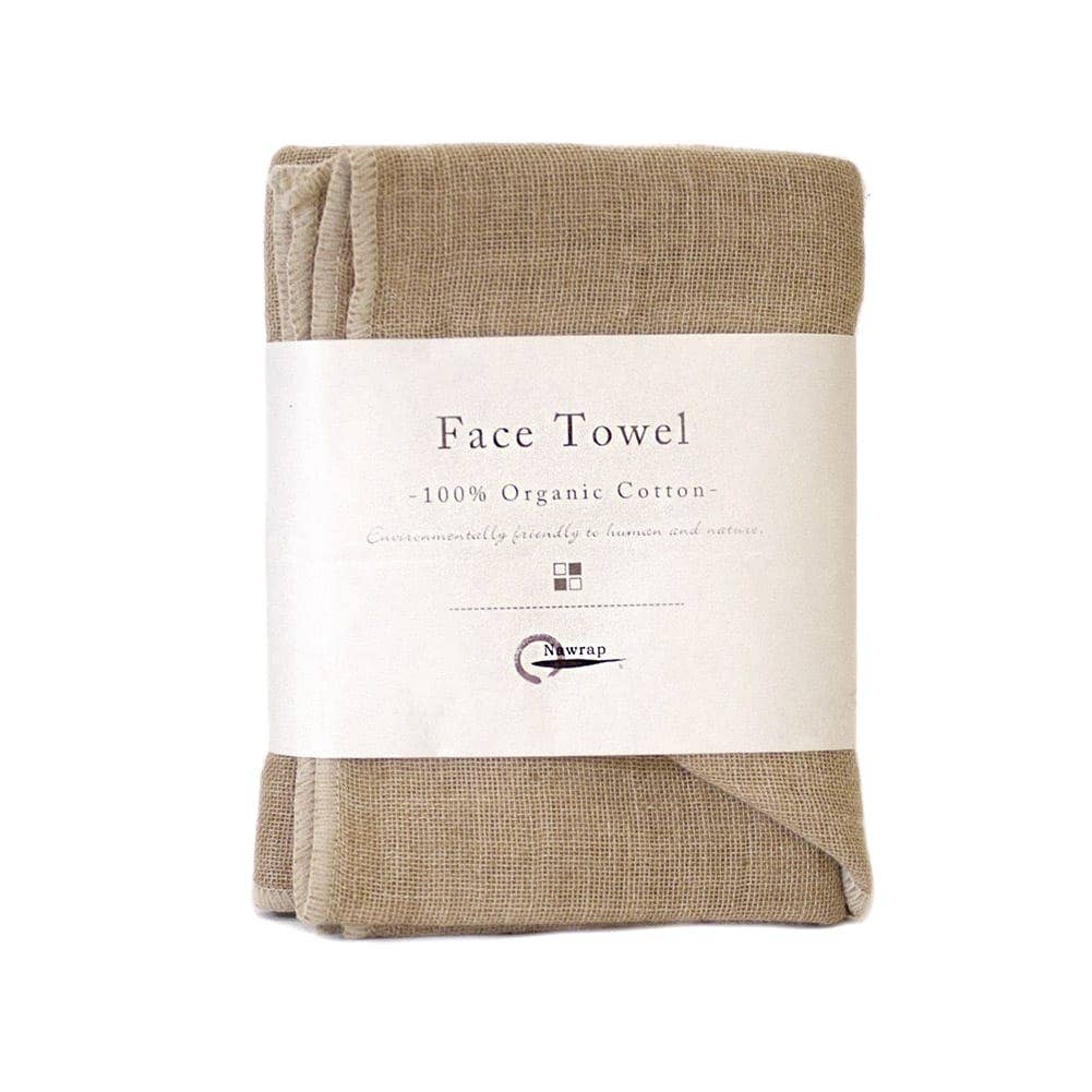 Nawrap Organic Cotton Face Towel: Ivory
