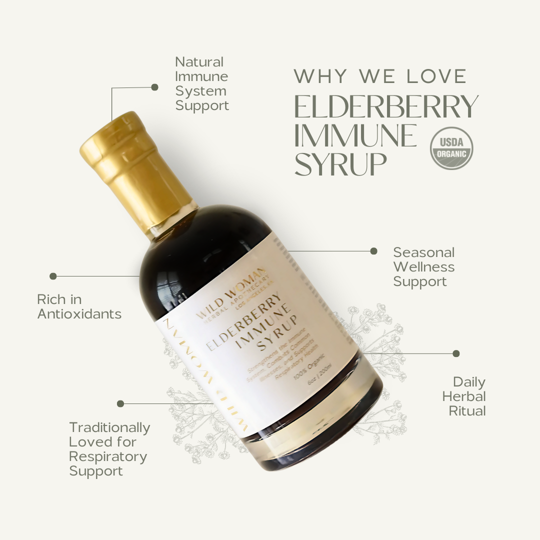 Wild Woman Herbal Apothecary - Elderberry Immune Syrup | Cold, Cough & Flu Seasonal Support