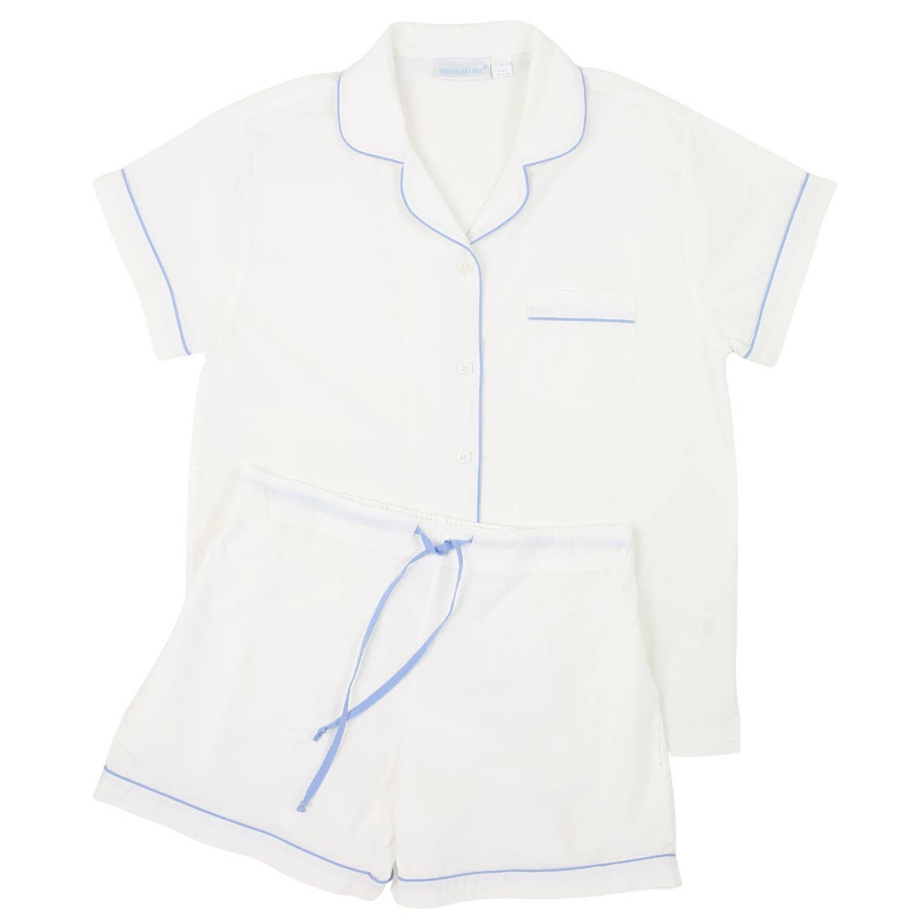 Needham Lane - Logan Periwinkle Short Sleeve Shorty Pajamas