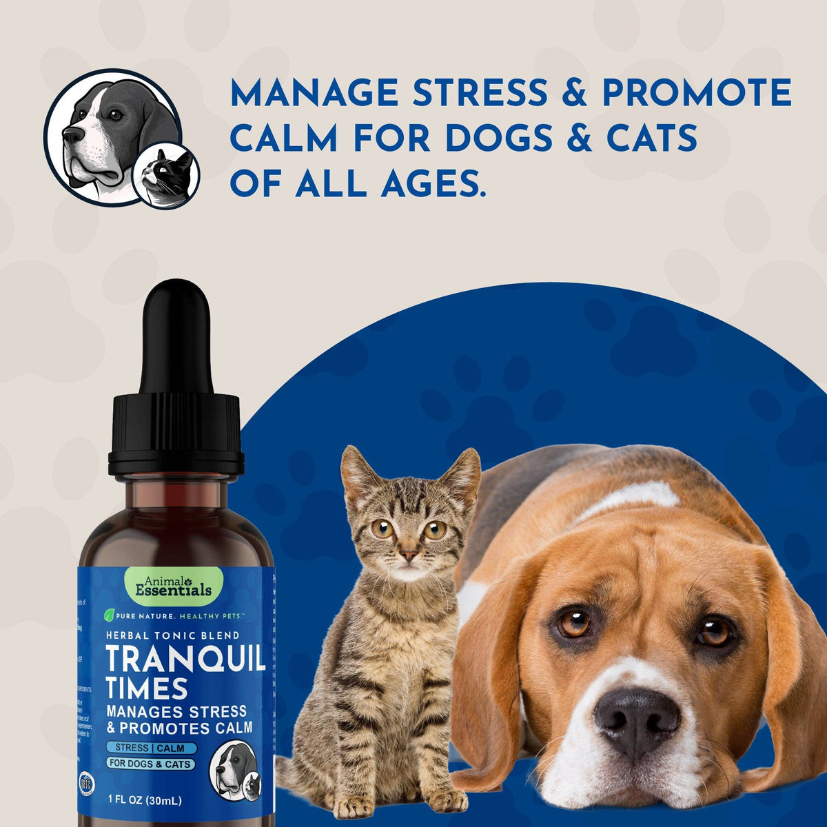 Tranquil Times Herbal Tonic Blend | Stress and Calm: 1oz