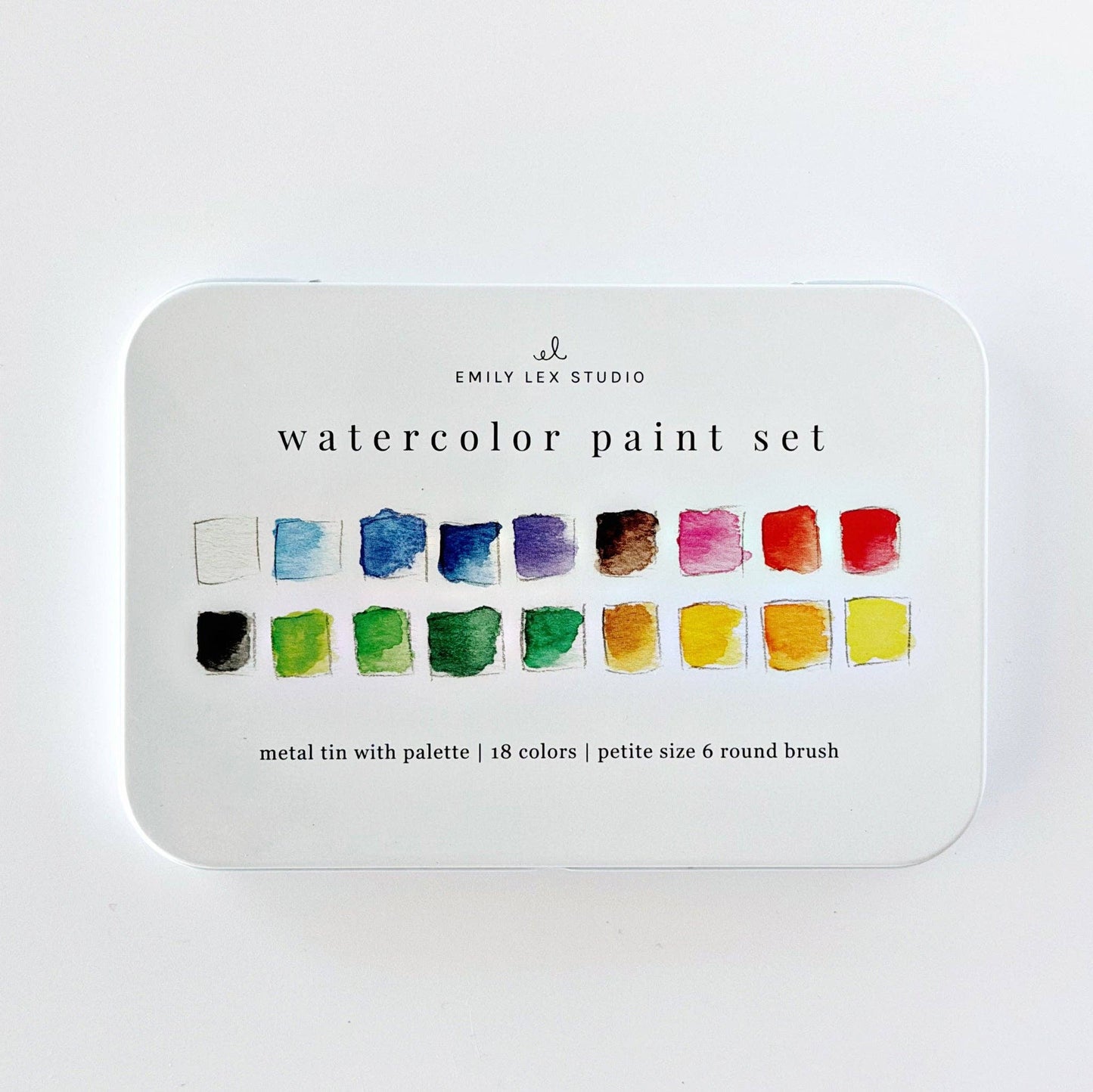 Emily Lex - Watercolor paint set 18 colors with brush