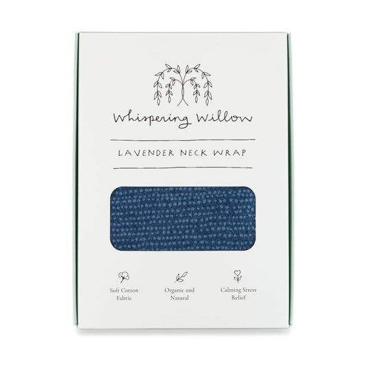 Whispering Willow - USA Made - Neck Wrap, Lavender - Deep Blue - Boxed