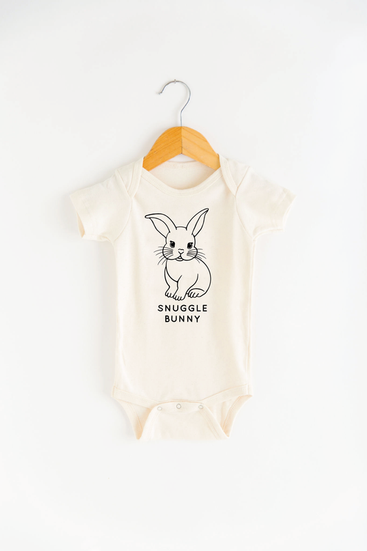 Snuggle Bunny Baby Bodysuit | Onesie | Baby Clothing | Summer Gift: 6-12M ONESIE / CREAM
