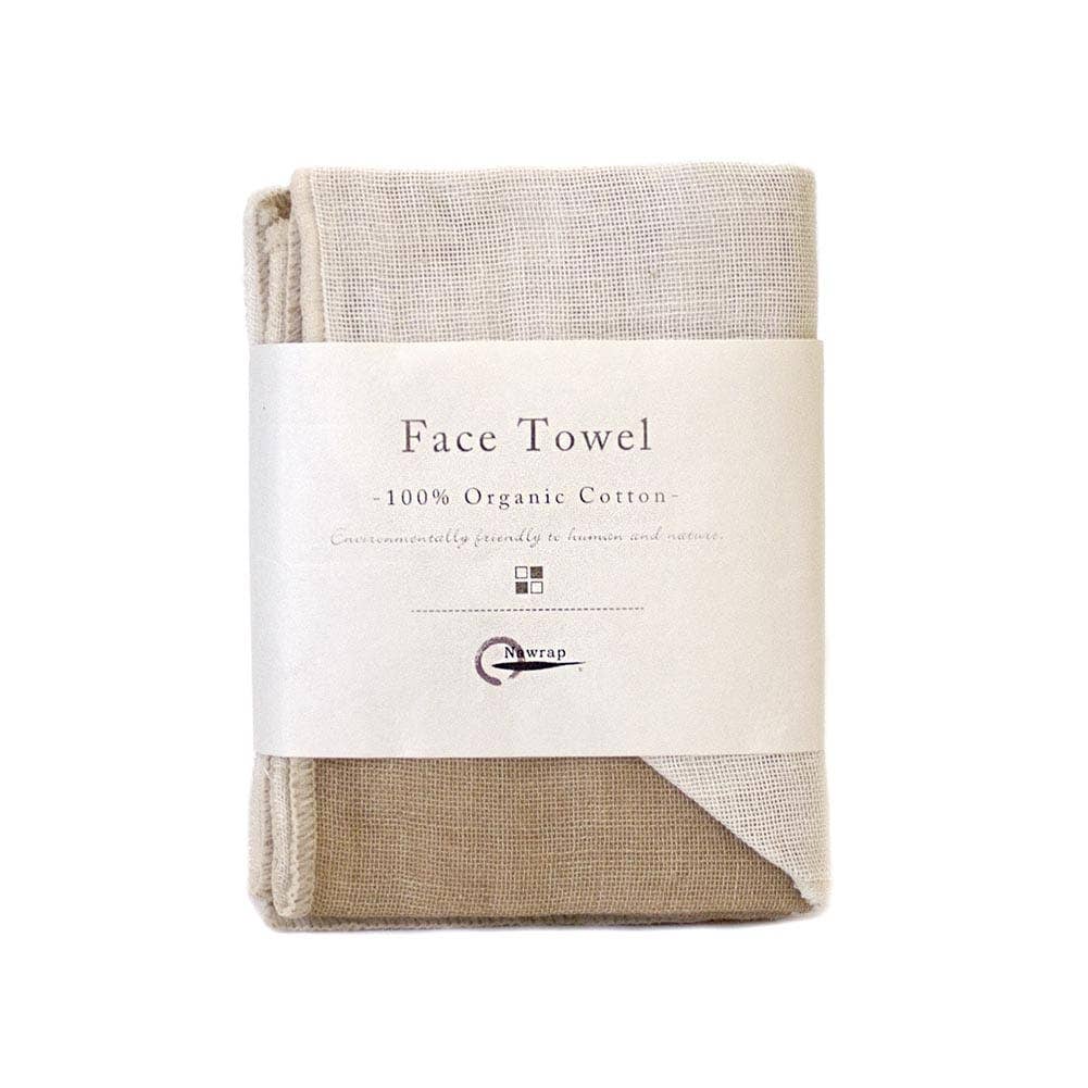 Nawrap Organic Cotton Face Towel: BROWN