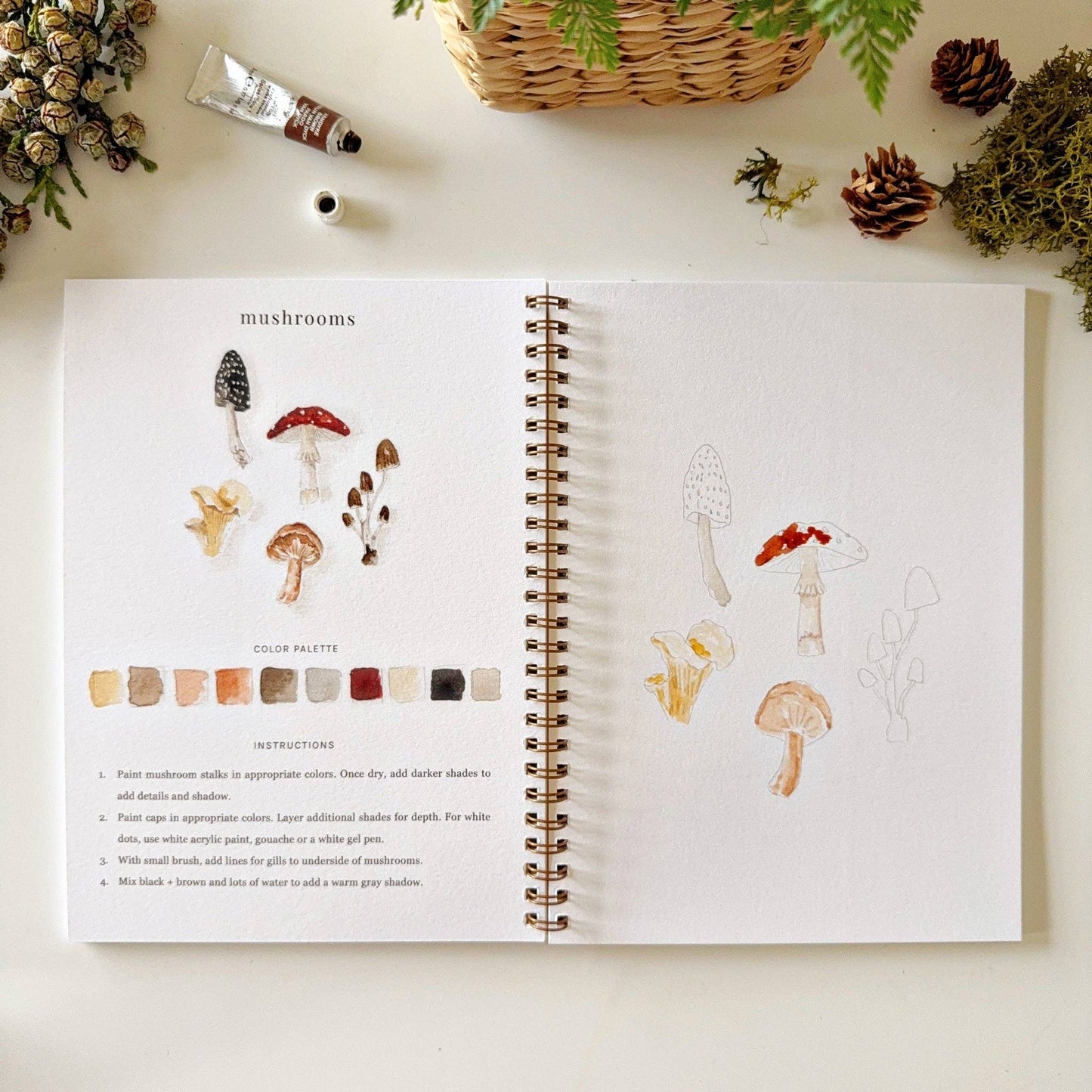 Emily Lex - Woodland watercolor workbook