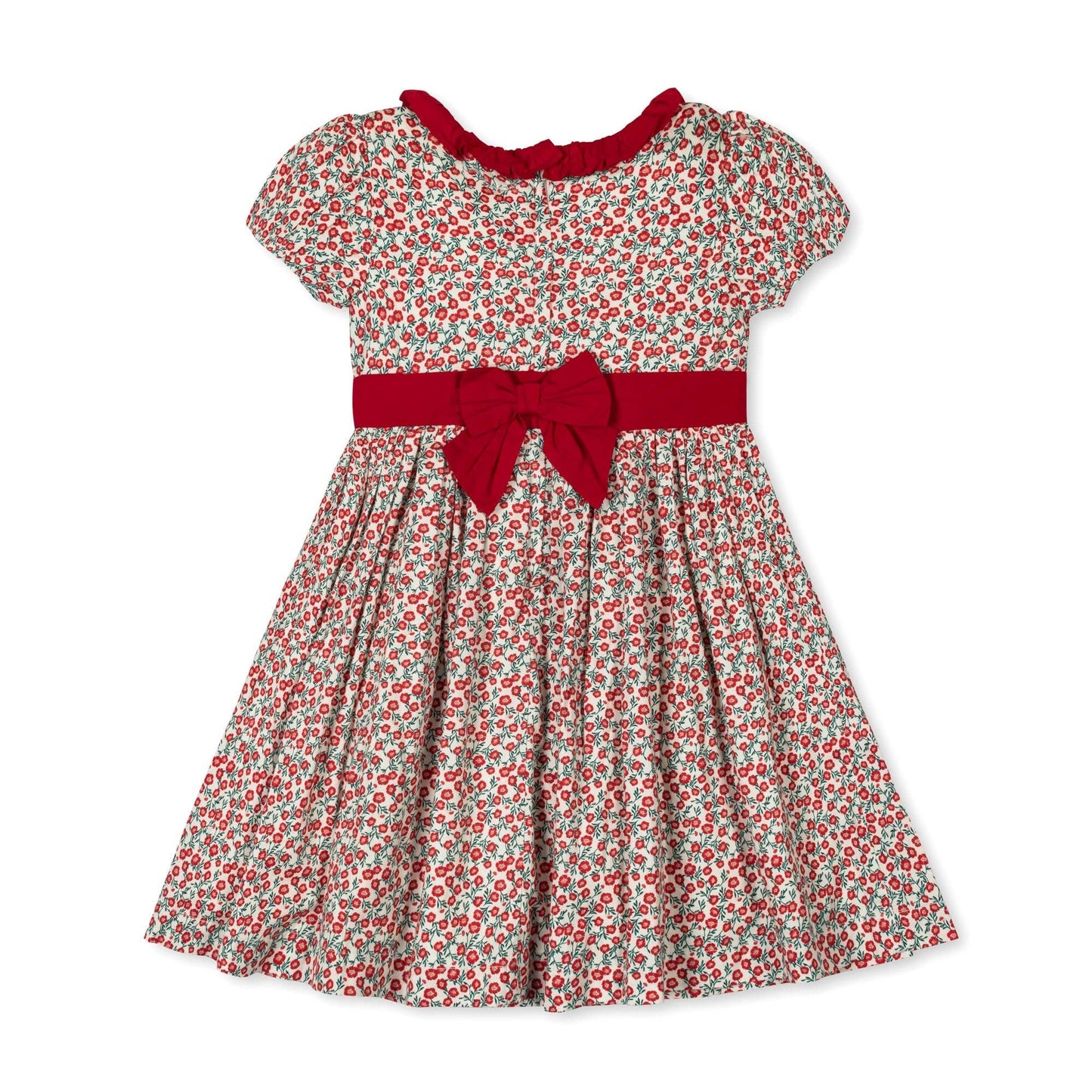 Hope & Henry - Organic Ruffle Collar Sateen Dress: London Floral