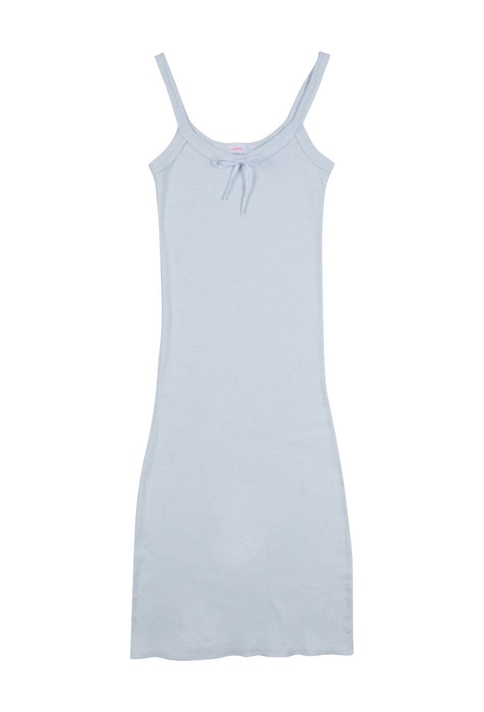 French Vintage Bow Organic Camisole Dress - Made in L.A..: Blue / S