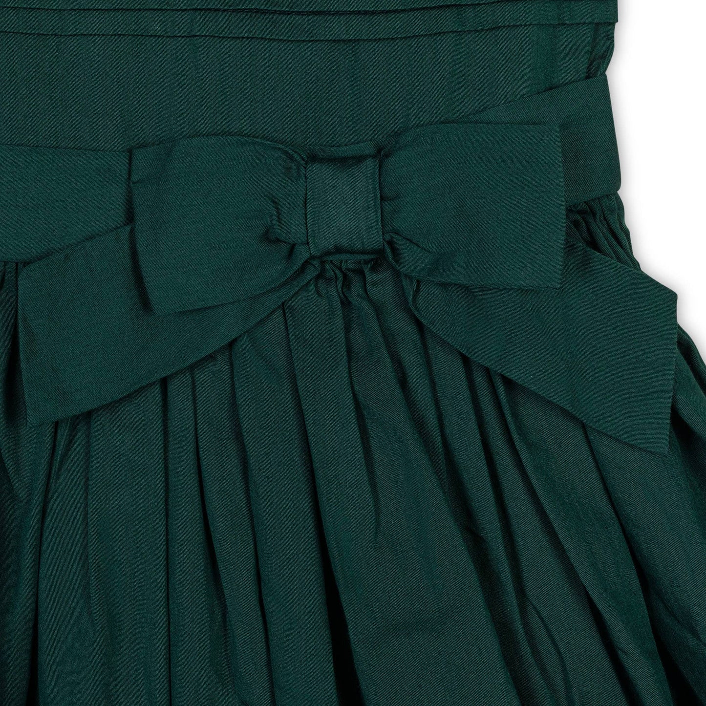 Hope & Henry - Organic Pleated Sateen Party Dress: Deep Green