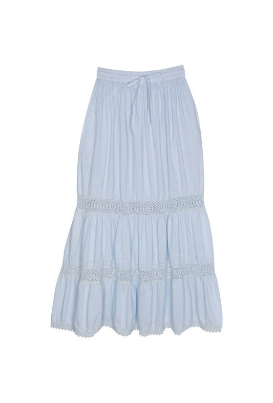 The Adelaide Prairie Skirt - Sail Blue