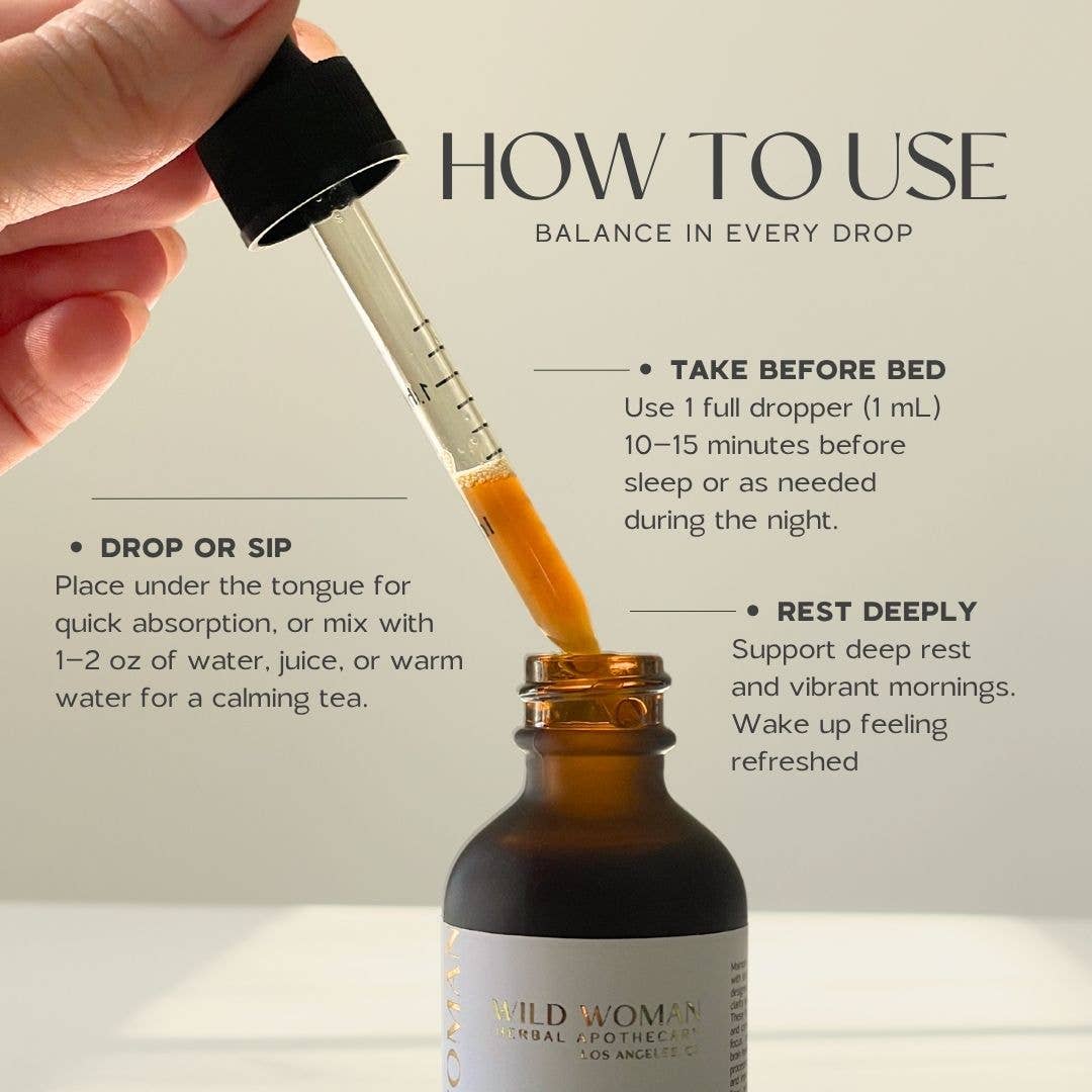 Wild Woman Herbal Apothecary - Deep Sleep | Sleep & Nervous System Support | Tincture