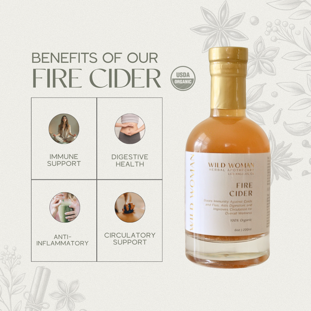 Wild Woman Herbal Apothecary - Fire Cider | Immunity, Digestion, Circulation | Cold & Flu