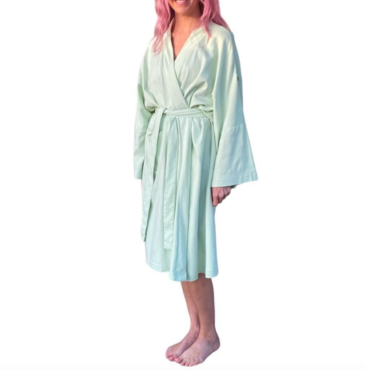 Cat & Dogma - Organic Cotton Robe - Solid Desert Green