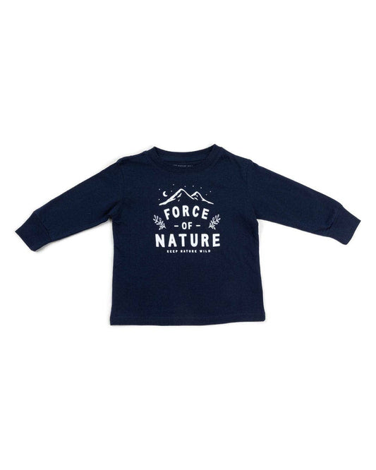 Keep Nature Wild - USA Made - Force of Nature Toddler Long Sleeve | Navy