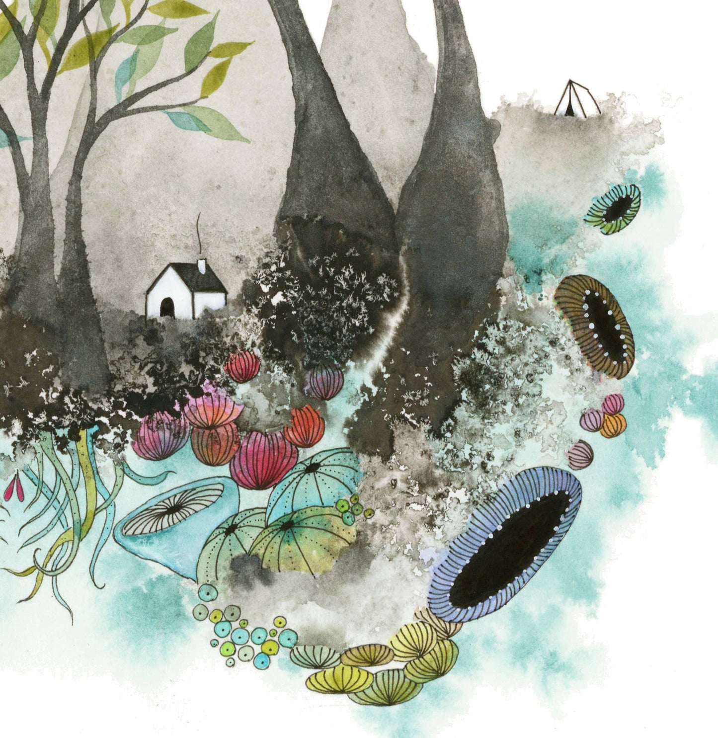 Melissa Moss (Asheville based artist) Taking Comfort - Art Print