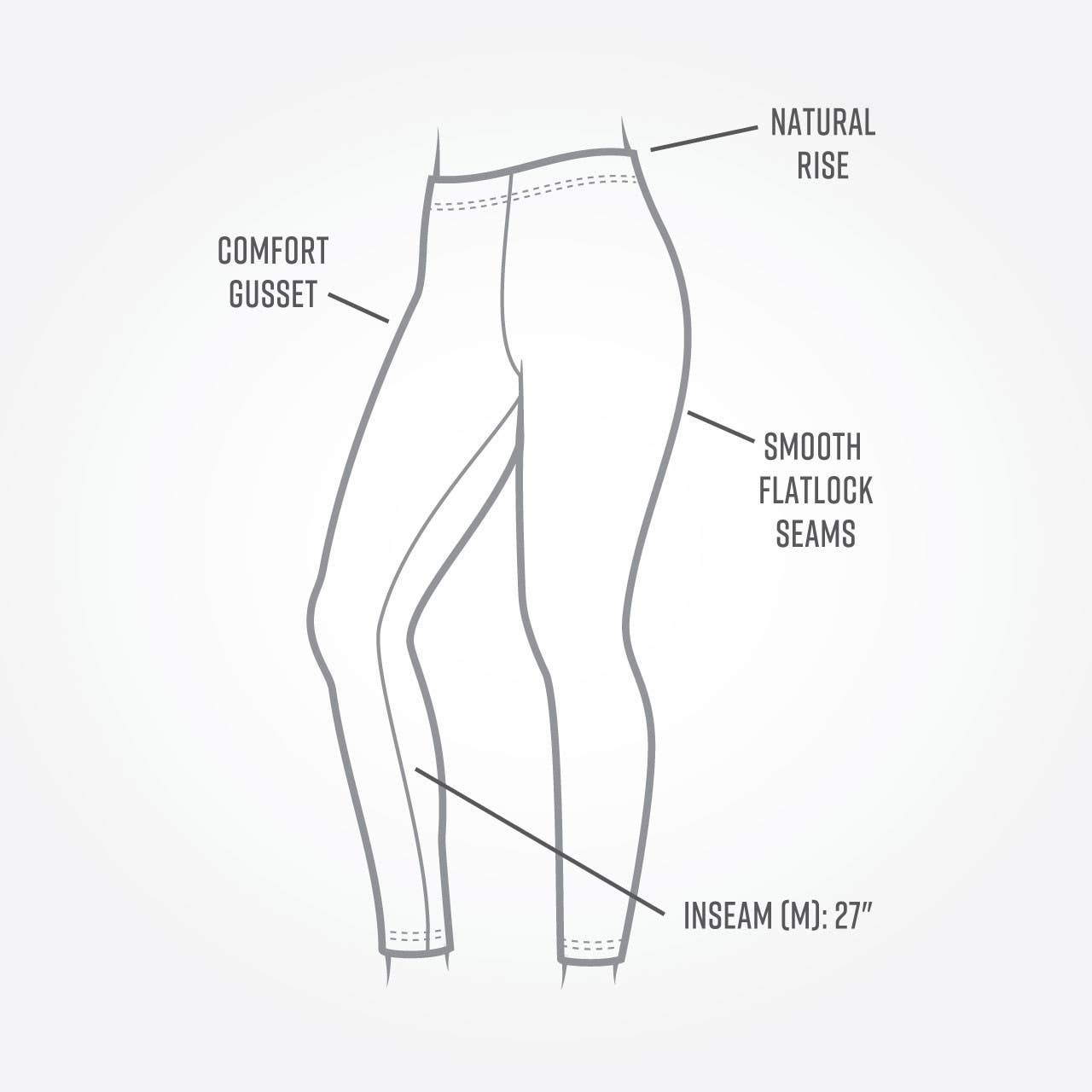 Maggies Organics - Organic Cotton Base Layer Ankle Leggings: Heather Grey