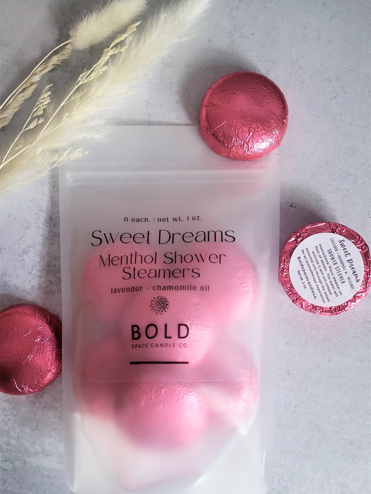 Bold Space - Sweet Dreams - Chamomile + Lavender -Menthol Shower Steamers