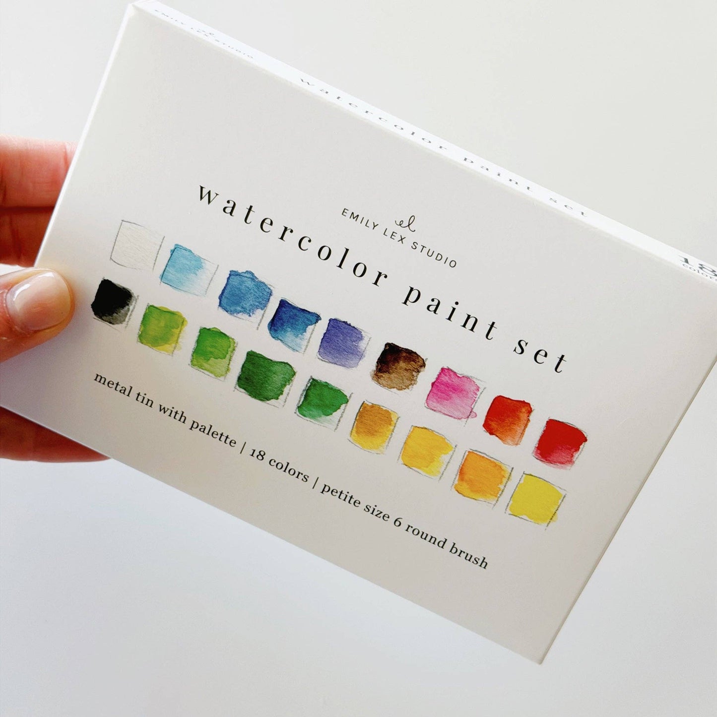 Emily Lex - Watercolor paint set 18 colors with brush