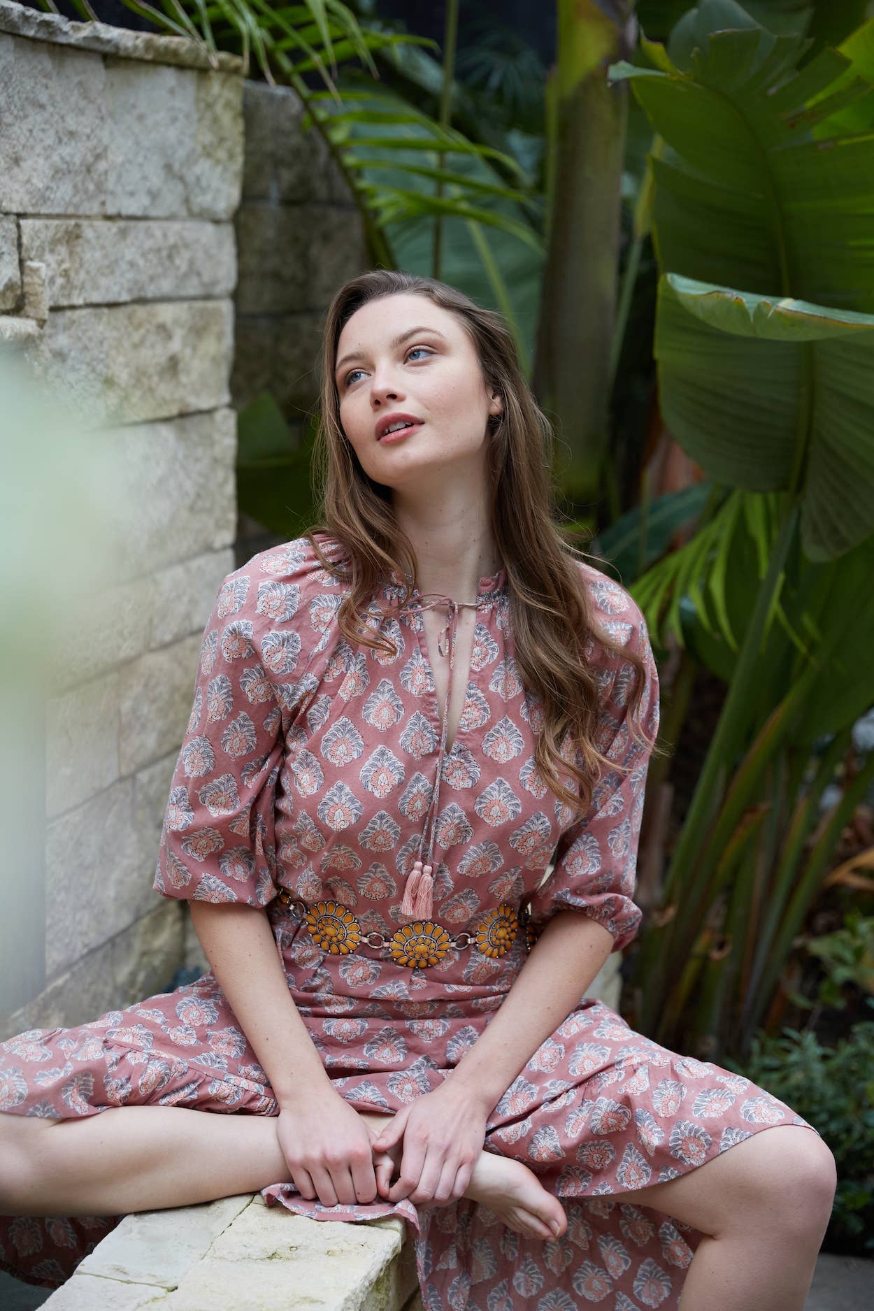 Block Printed Cotton Dress (Kaishori): M