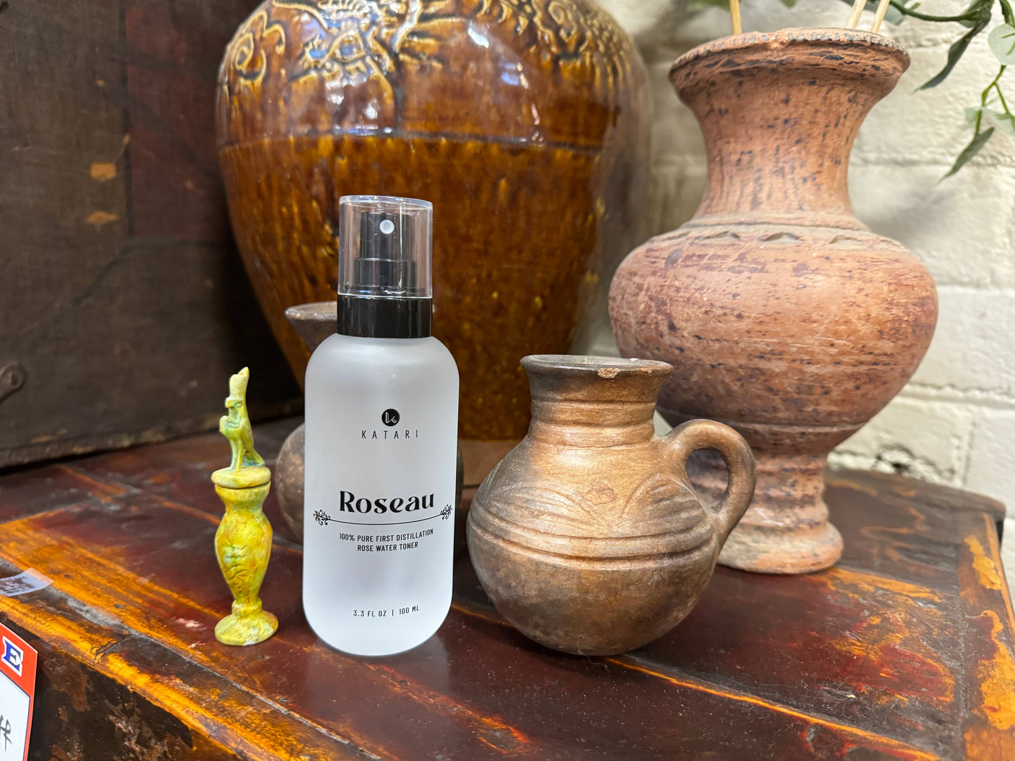 Katari Beauty. - Roseau Pure Vapor Distilled Rose Oil Water Facial Toner: 3.3 oz w/spray