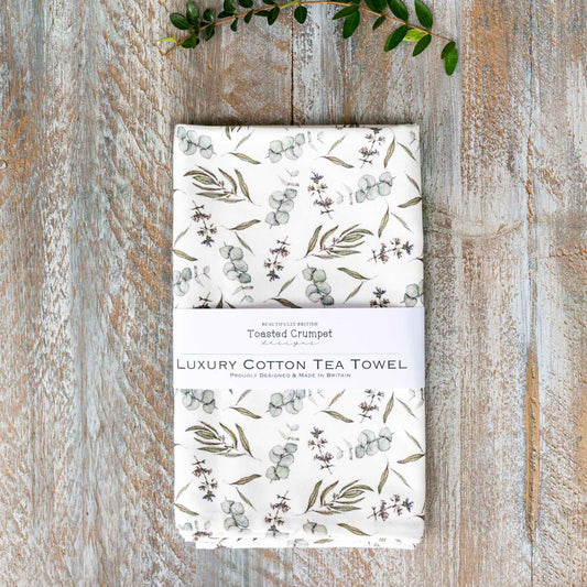 Toasted Crumpet England - Eucalyptus Pure Tea Towel