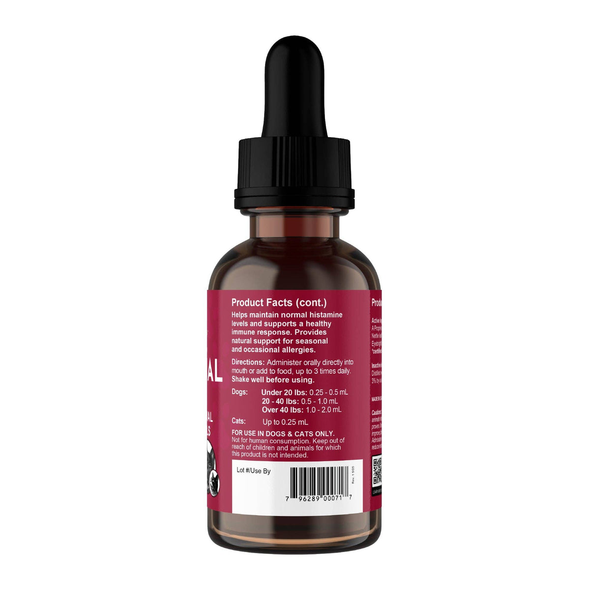 Seasonal Allergy Herbal Tonic | Maintains Normal Histamine Levels: 1oz