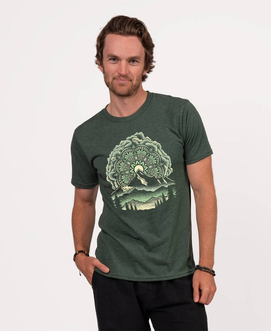 Summit Solstice Mandala Recycled T-Shirt - Unisex: XL