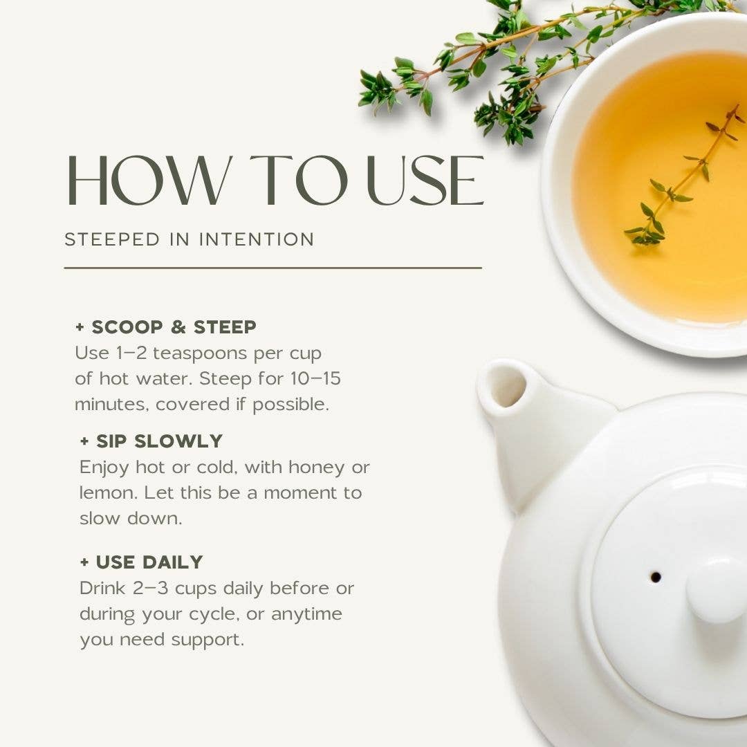 Wild Woman Herbal Apothecary -  Cycle Support | PMS & Menstrual Comfort | Herbal Tea