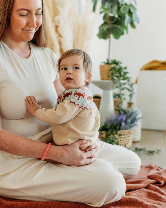 Viverano Organics - Fox Jacquard Fair Isle Sweater Knit Baby Pullover (Organic): Oatmeal Heather