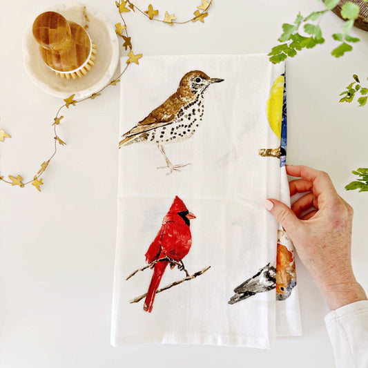 Emily Lex - Birds tea towel