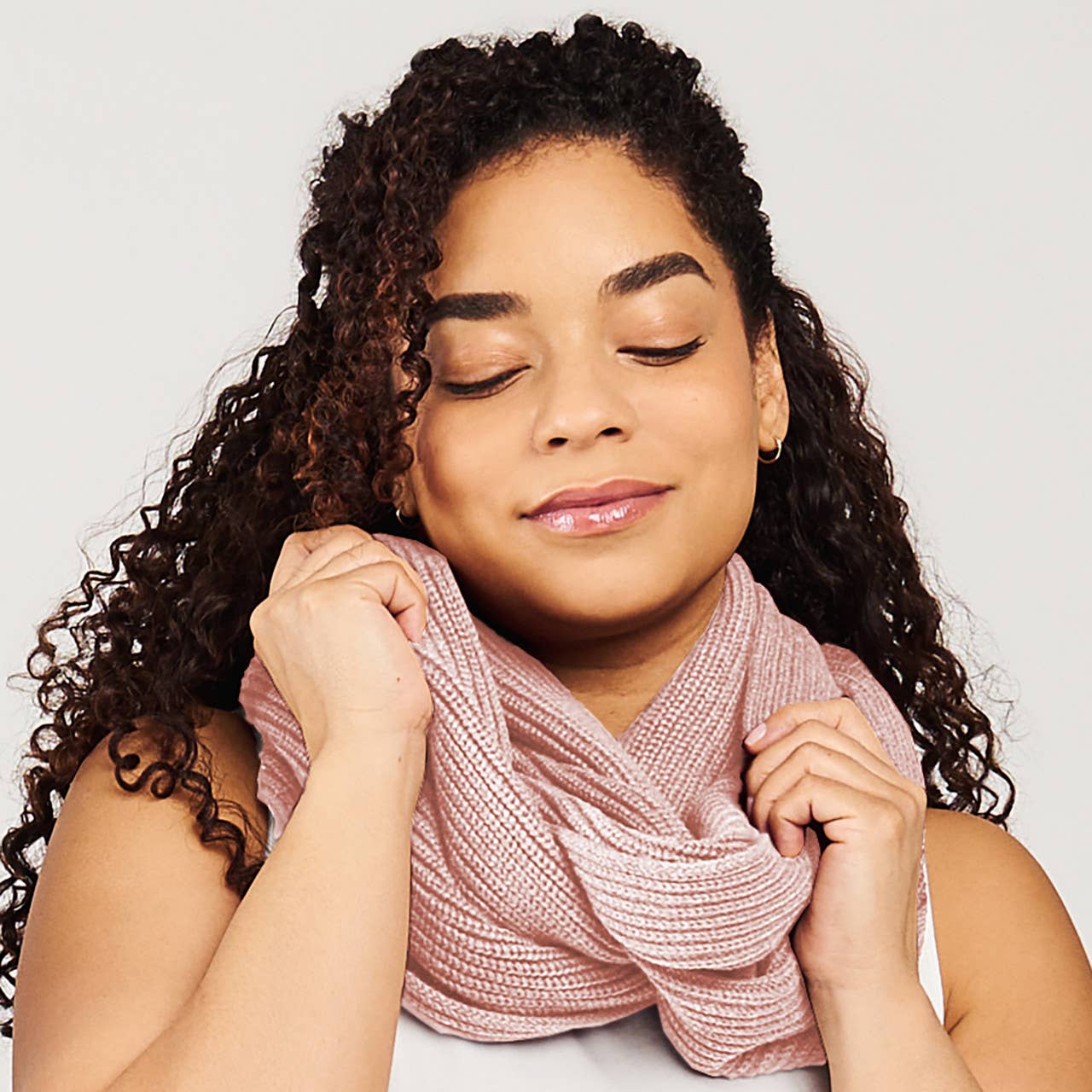 Maggie's Organics - Organic Cotton Sweater Infinity Scarf: Pink / OS