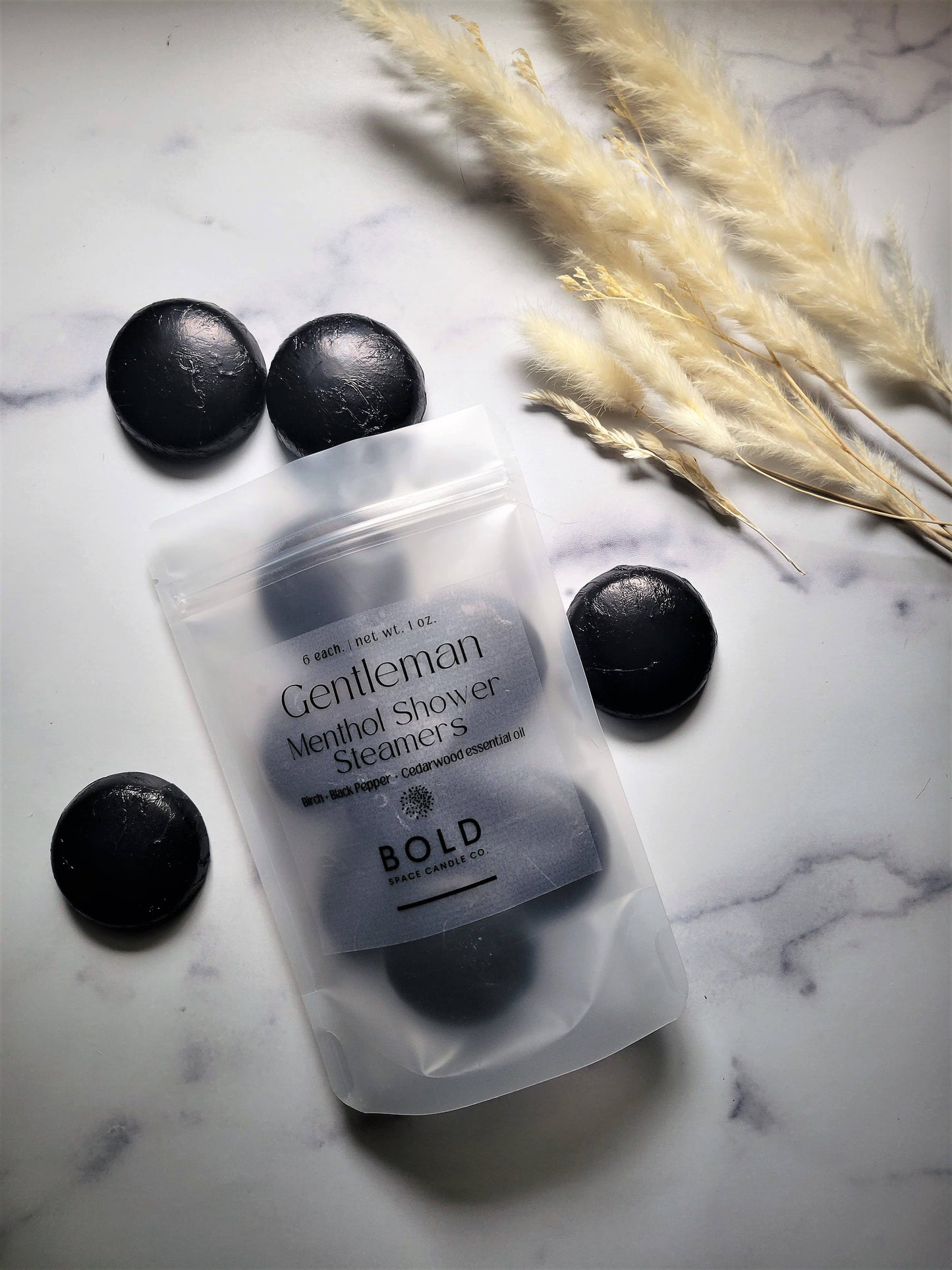 Bold Space Candle Co. Gentleman Shower Steamers – Birch, Cedarwood