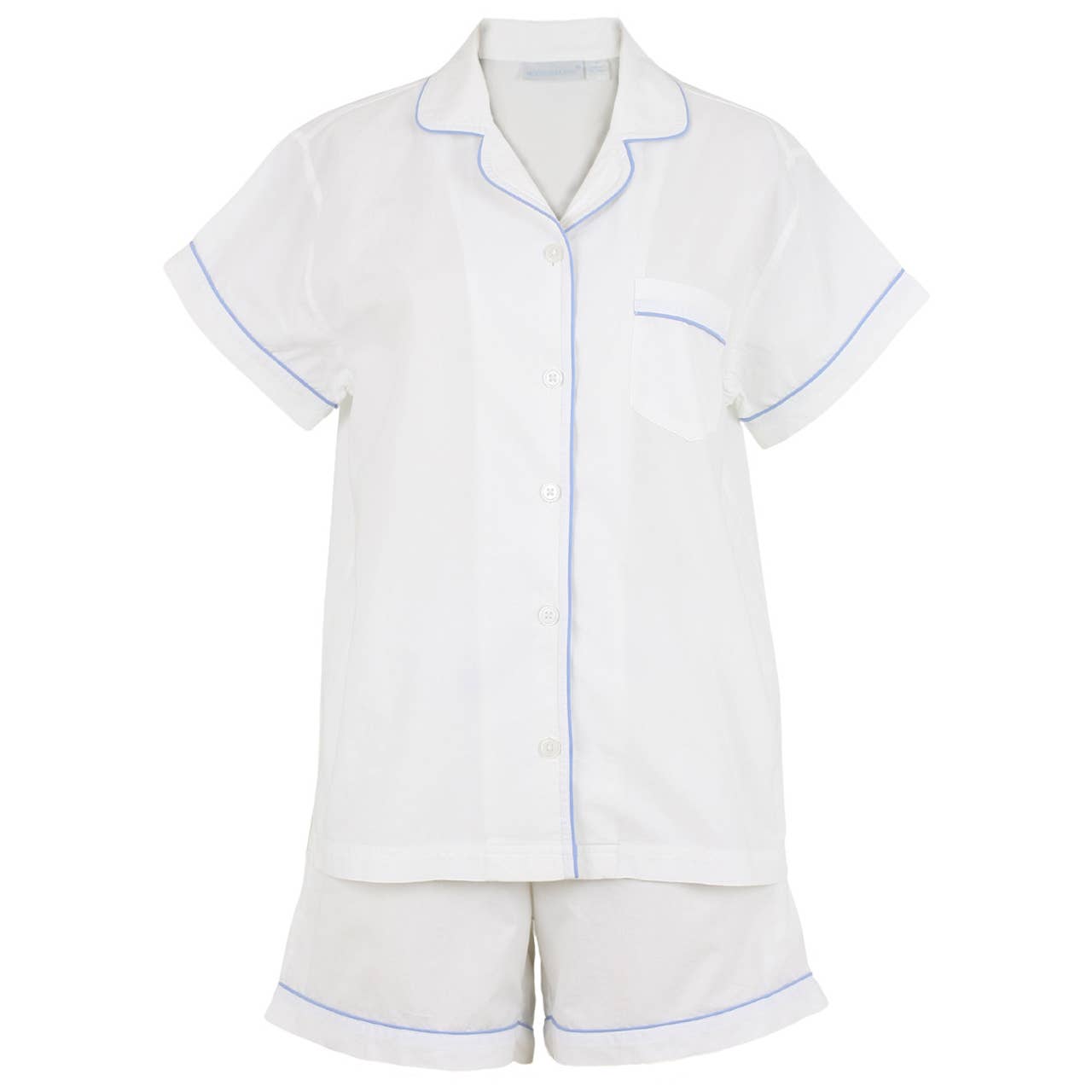 Needham Lane - Logan Periwinkle Short Sleeve Shorty Pajamas
