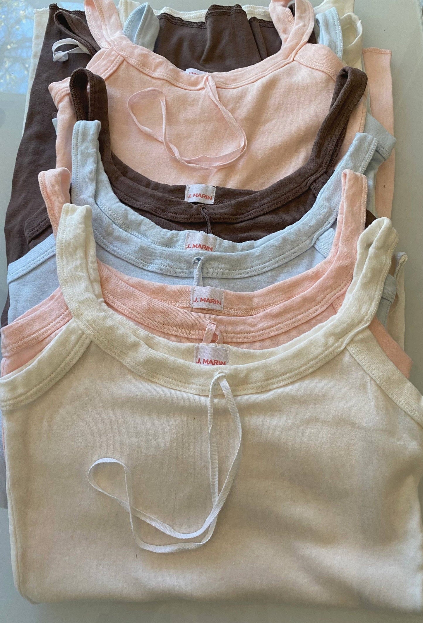 French Vintage Bow Organic Camisole Dress - Made in L.A..: Blue / S