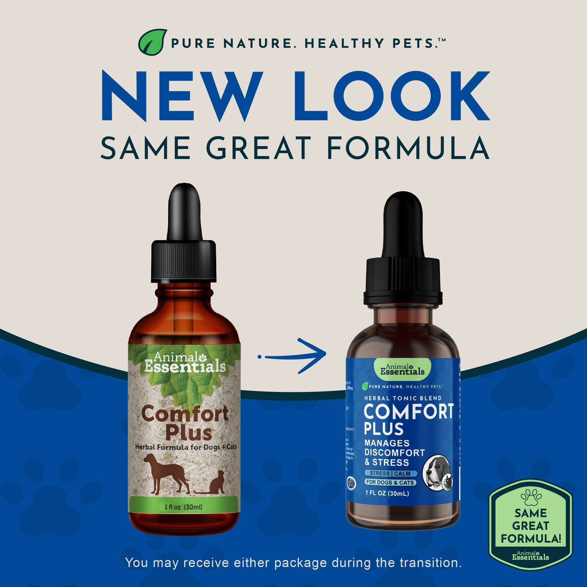 Comfort Plus Herbal Tonic Blend | Manages Discomfort & Stress: 1oz