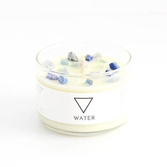Wicked Soaps Co. - Water | Zodiac Inspired Crystal + Essential Oil Candle