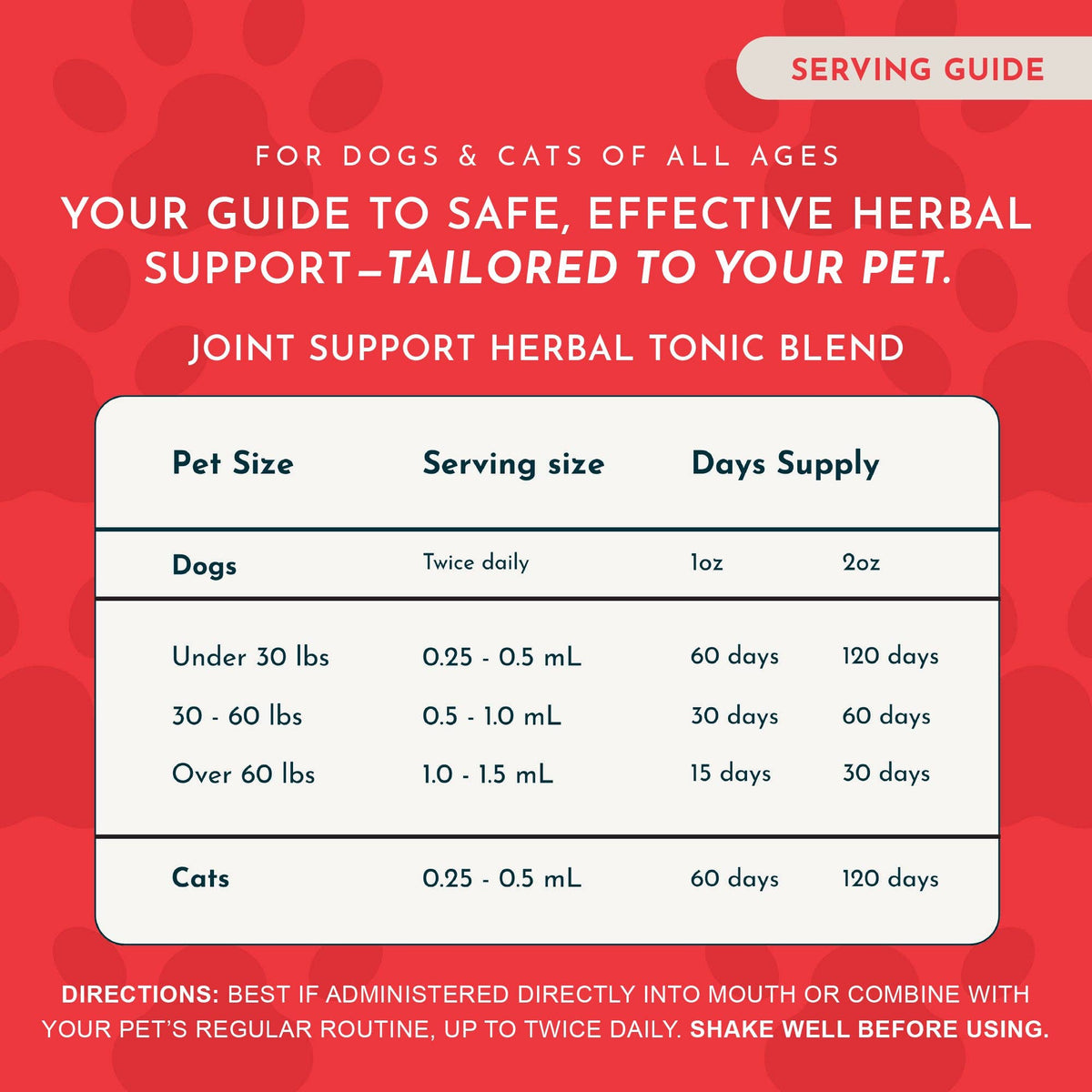 Joint Support Herbal Tonic Blend | Helps Stiffness and Soreness: 1oz