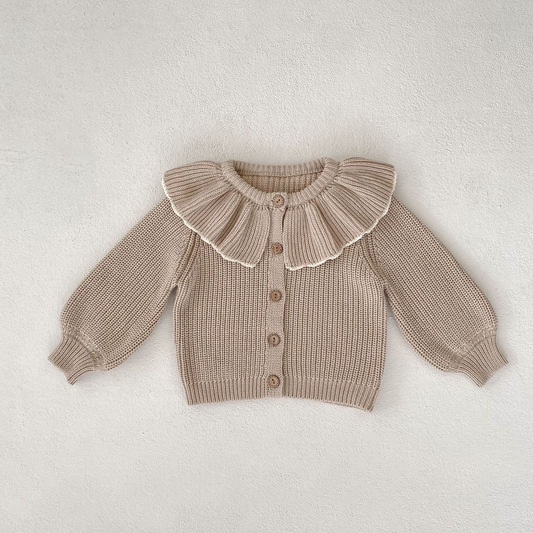 Annie & Charles® knit jacket with collar Amalia: Beige / 12-18 M