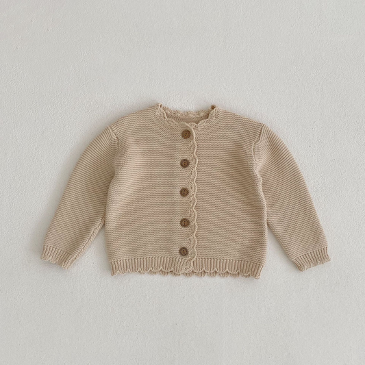 Annie & Charles® CHIARA knit jacket: Beige / 18-24 M