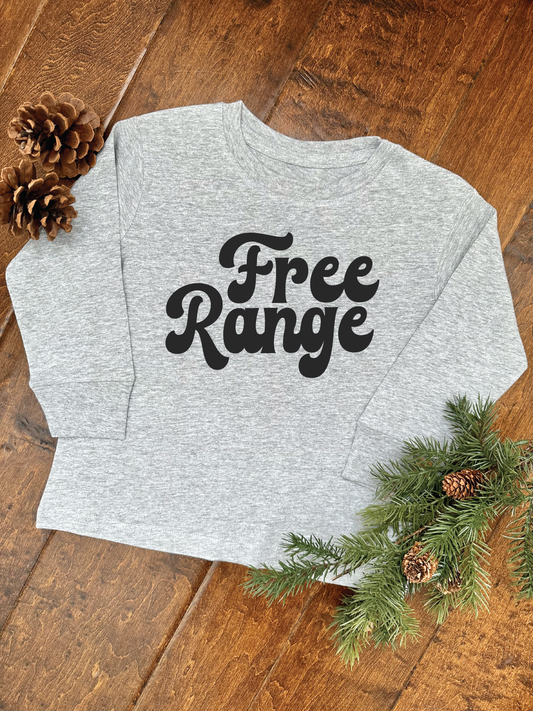 Nature Supply Co. USA Made - Free Range Long Sleeve Tee - Kids: HEATHER GREY