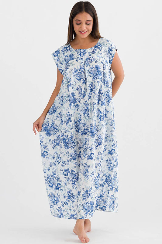 Ishani Caftan: S/M / Blue & White