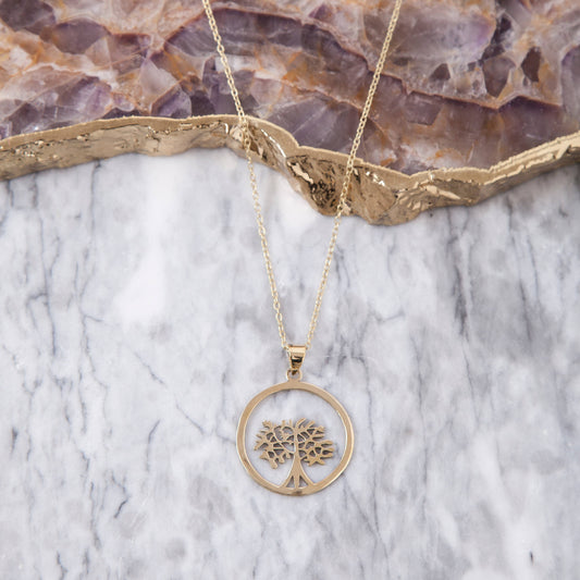 Brass Tree of Life Pendant - BP003